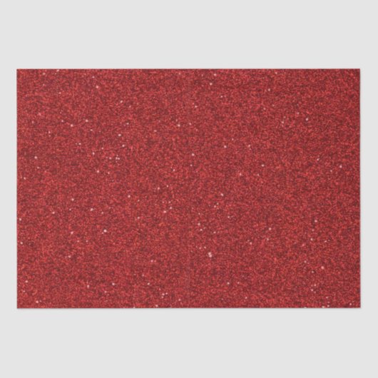 Valentijnsdag Red Faux Glitter Elegant stijlvol Tissuepapier (Voorkant)