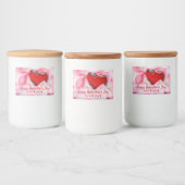 Valentijnsdag Red Glass Heart Roos Petals Voedselcontainer Etiket (Flessen)