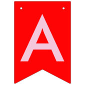 Valentijnsdag Red Hart Roze Bunting Banner (Tweede vlag)