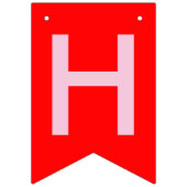 Valentijnsdag Red Hart Roze Bunting Banner (Eerste vlag)