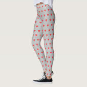 Valentijnsdag Red Heart Black Leggings (Links)