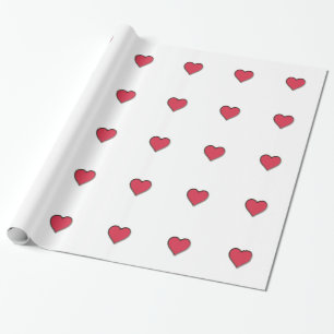 Valentijnsdag Red Heart Cadeaupapier