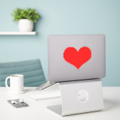 Valentijnsdag Red Heart Cute Colorful 2022 Sticker (Laptop op bureau)