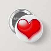 Valentijnsdag Red Heart Ronde Button 5,7 Cm (Voorkant /achterkant)