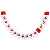 Valentijnsdag Red Heart Vlaggetjes (Alle)