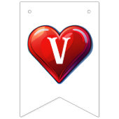Valentijnsdag Red Heart Vlaggetjes (Tweede vlag)