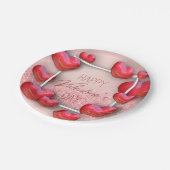 Valentijnsdag Red Hearts Glitter Paper Bord (Gekanteld)