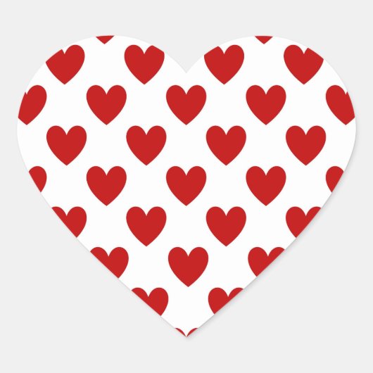 Valentijnsdag Red Love Hearts Stickers (Voorkant)