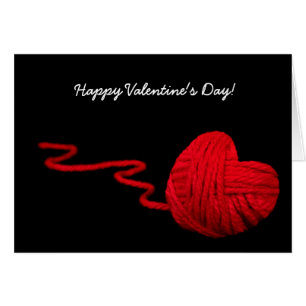 Valentijnsdag Red Yarn Heart