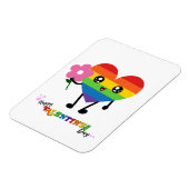 Valentijnsdag regenbooghart magneet (Linkerzijde)