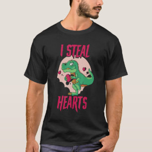 Valentijnsdag Rex Dinosaur I Steal Hearts 1 T-shirt