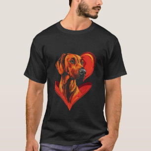 Valentijnsdag Rhodesian Ridgeback Hond T-shirt