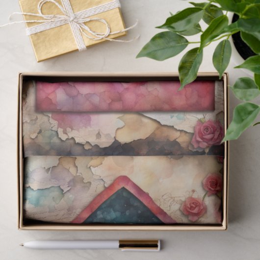 Valentijnsdag Robot Decoupage Papier (Geschenk)