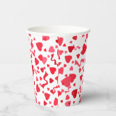Valentijnsdag Rode Confetti Hart Papieren Bekers (Rechts)