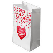 Valentijnsdag Rode Confetti Harten Cadeauzakjes Klein Cadeauzakje (Achterkant Gekanteld)