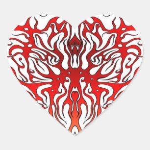 Valentijnsdag Rode Hart Tribal Tattoo Hart Sticker