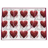 Valentijnsdag Rode Harten Ik Hou van Jou Groot Cadeauzakje (Voorkant)