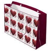 Valentijnsdag Rode Harten Ik Hou van Jou Groot Cadeauzakje (Achterkant Gekanteld)