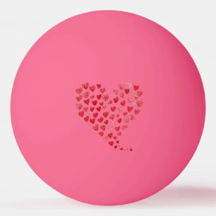 Valentijnsdag Rode Harten Pingpongballen
