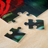 Valentijnsdag rode roos legpuzzel (Zijkant)