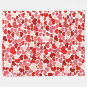 Valentijnsdag rode roze harten deken (Voorkant (Horizontaal))