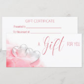 Valentijnsdag Romantic Glass Heart Gift Kaart (Voorkant / Achterkant)