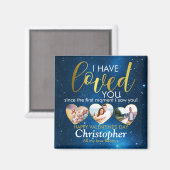 Valentijnsdag Romantic Loved Heart Photo Collage Magneet (Voorkant / Achterkant)