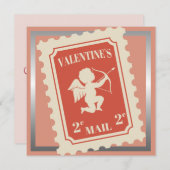 Valentijnsdag Romantisch .2 cent cupido Stempel Feestdagenkaart (Voorkant / Achterkant)