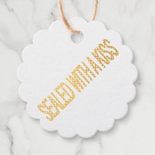 Valentijnsdag romantisch geschenk verzegeld met ee bedankjes labels (Voorkant)