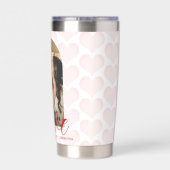 Valentijnsdag Romantische Boog Aangepaste Foto Geïsoleerde Drinkbeker (Achterkant)