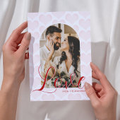 Valentijnsdag Romantische boog Custom Photo Card Feestdagenkaart
