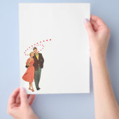 Valentijnsdag, Romantische drijvende harten Flyer (Hand)