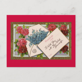 Valentijnsdag Romantische Rode Rozen Kaart