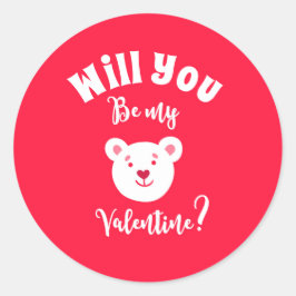 Valentijnsdag Ronde Sticker