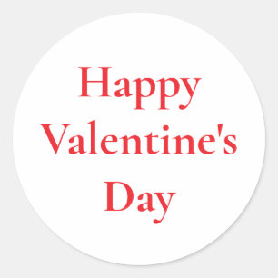 Valentijnsdag Rood Cute Kleurrijk Romantisch 2025 Ronde Sticker
