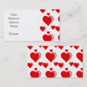 Valentijnsdag rood en wit visitekaartje (Voorkant / Achterkant)