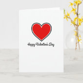 Valentijnsdag Rood Hart Kaart (Gele Bloem)