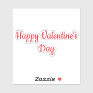 Valentijnsdag Rood Kleurrijk Schattig Romantisch 2 Sticker