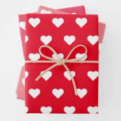 Valentijnsdag Rood roze hartpatroon Inpakpapier Vel (In situ)