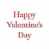 Valentijnsdag Rood Schattige Kleurrijk Romantisch  Sticker (Voorkant)