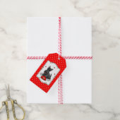Valentijnsdag (rood) Scottie Dog (zwart) Cadeaulabel (Met Touw)