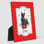 Valentijnsdag (rood) Scottie Dog (zwart) Fotoplaat (Zijkant)
