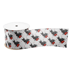 Valentijnsdag (rood) Scottie Dog (zwart) Lint