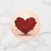 Valentijnsdag Roos Hart Boeket Confetti (Kleine voorkant)