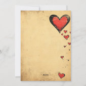 Valentijnsdag Roos hart Feestdagenkaart (Achterkant)