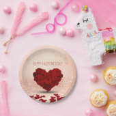 Valentijnsdag Roos Heart Bouquet - Bord papier (Feest)