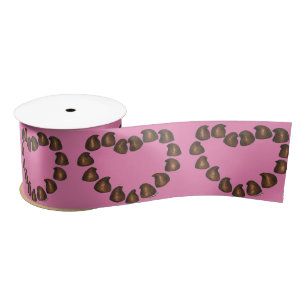 Valentijnsdag Roze bruine chocolade valhart Lint