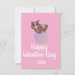 Valentijnsdag Roze Cute Hamster Kaart