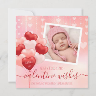 Valentijnsdag Roze Hart Ballon Instagram Kaart