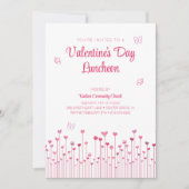 Valentijnsdag Roze hartbloemen Kaart (Voorkant)